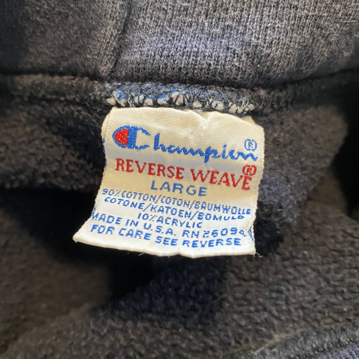 90年代 Champion チャンピオン Reverse Weave リバースウィーブ スウェット パーカ ビンテージ_画像2