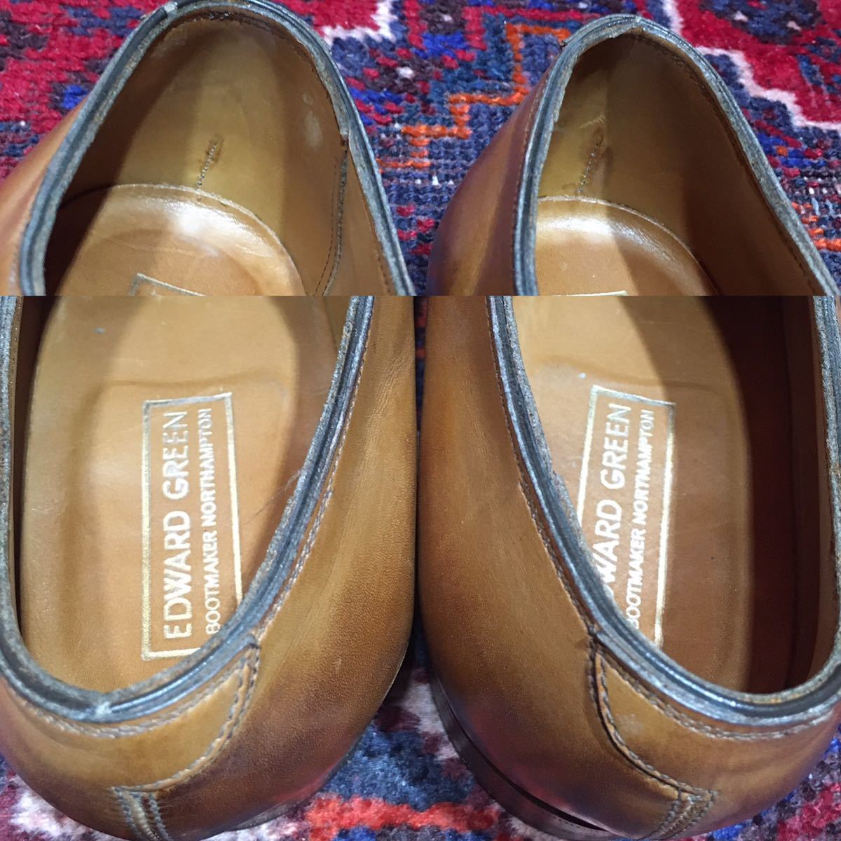 ツリー付OLD EDWARD GREEN ASQUITH LEATHER BLOGUE SHOES MADE IN ENGLAND/オールドエドワードグリーンセミブローグシューズ 8 1/2 E888