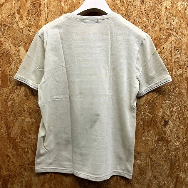 BOYCOTT ボイコット サイズ2 メンズ Tシャツ 無地 Vネック ボックスカット 半袖 ショートスリーブ ヘザーオフホワイト（グリーン系）_画像5