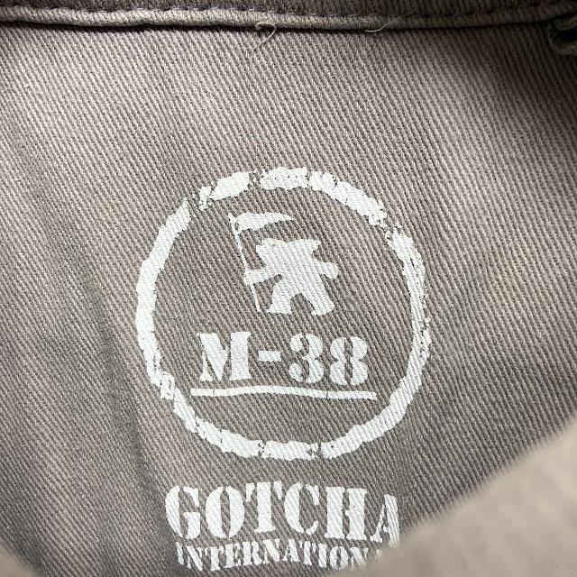 GOTCHA Gotcha M женский ( мужской?) рубашка-поло Logo нашивка вышивка порез . вернуть ткань cut and sewn короткий рукав хлопок 100% белый × голубой × серый 