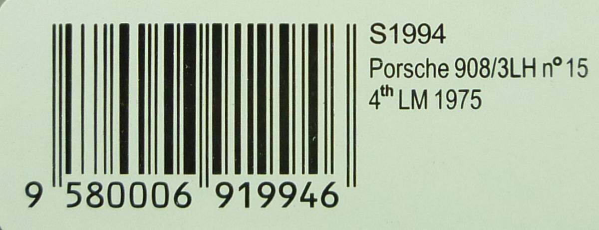 ①スパーク 1/43 ポルシェ 908/3LH #15 4th ル マン 1975 R.ヨースト/M.カゾーニ/J.バース(Spark, Porsche, Le Mans)_画像5