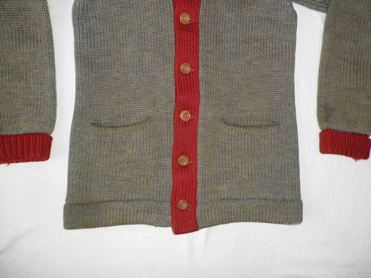 * 30s Vintage shawl color cardigan ( inspection ) 20s 40s 50s