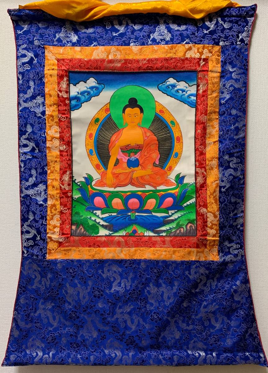Paypayフリマ 阿しゅく如来 あしゅくにょらい アクショービャ タンカ 仏画 曼荼羅 チベット 2