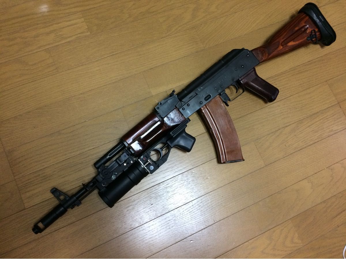 ジャンク LCT AK74 実物 ウッド ハンドガード ストック マガジン カスタム D-boy GP25 グレネードランチャー 