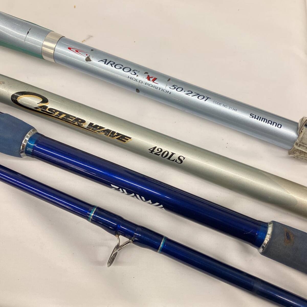 ^^[1 иен старт ] удилище утиль DAIWA SHIMANO HOLDER LOCK SEA POWER ARGOS и т.п. комплект в целом состояние . плохой 