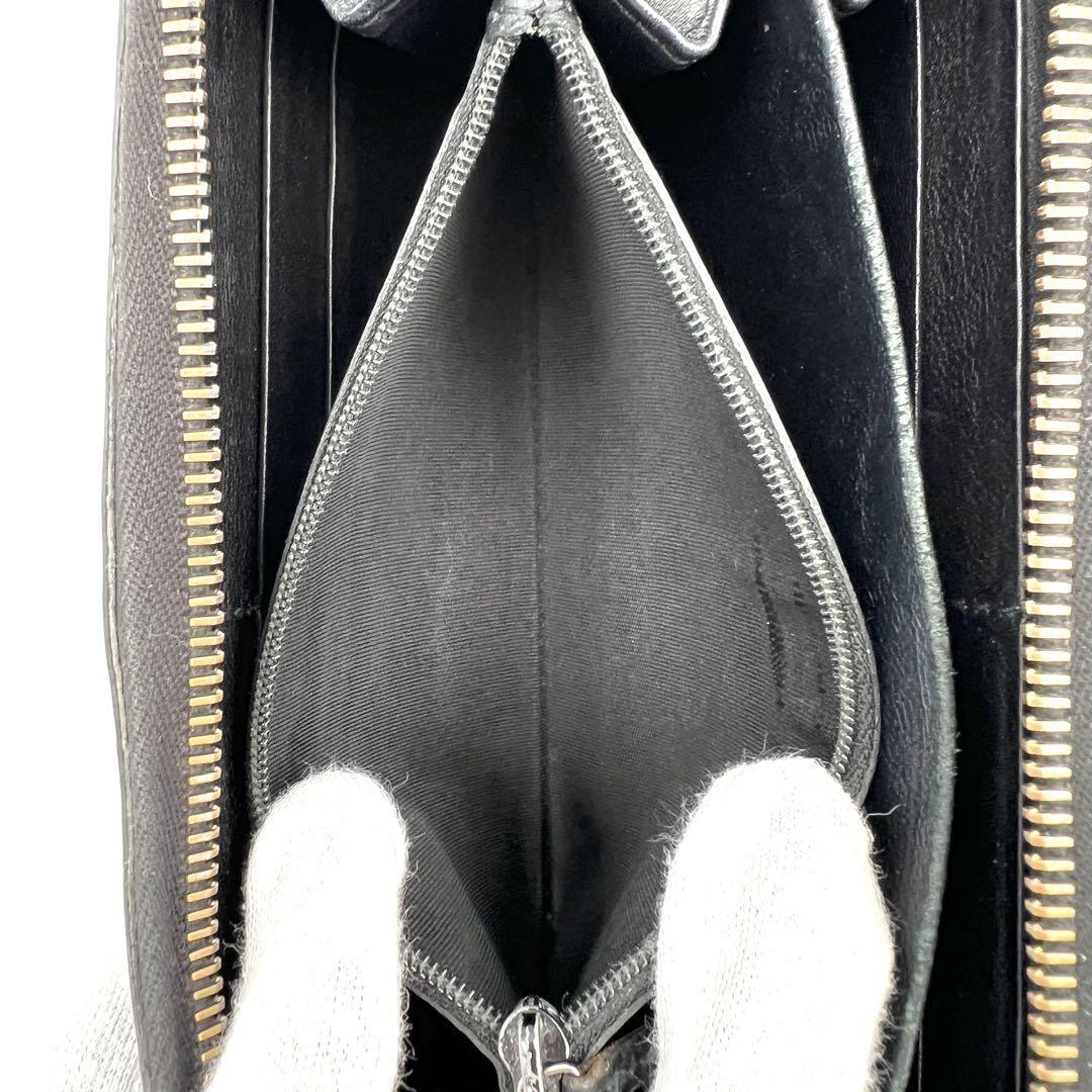 《美品》GUCCI グッチ グッチシマ メンズ レザー ラウンドファスナー 長(zhǎng)財(cái)布 ジップアラウンドウォレット ブラック