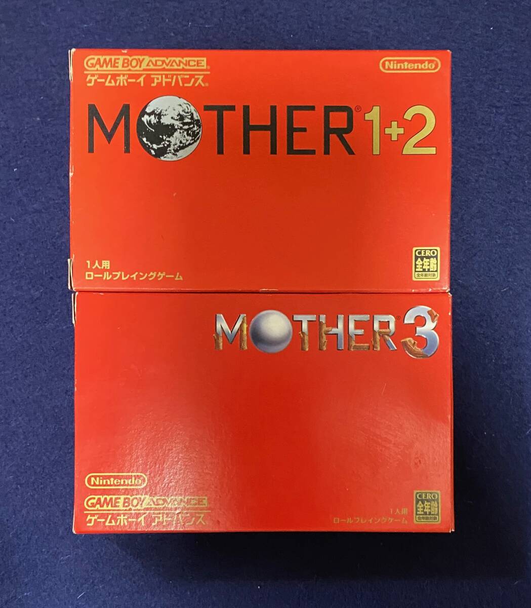 1円〜 GBAソフト MOTHER1＋2 ＆ MOTHER3 計2個（3タイトル