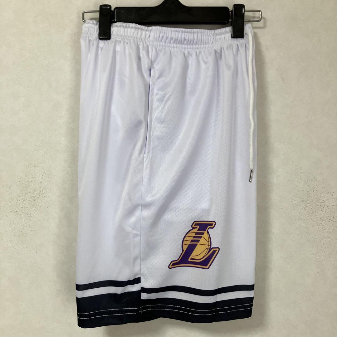 ★未使用品 NBA レブロン・ジェームズ LAKERS ロサンゼルス・レイカーズ バスパン ショーツ ユニフォーム バスケ ジャージ ハーフパンツ L