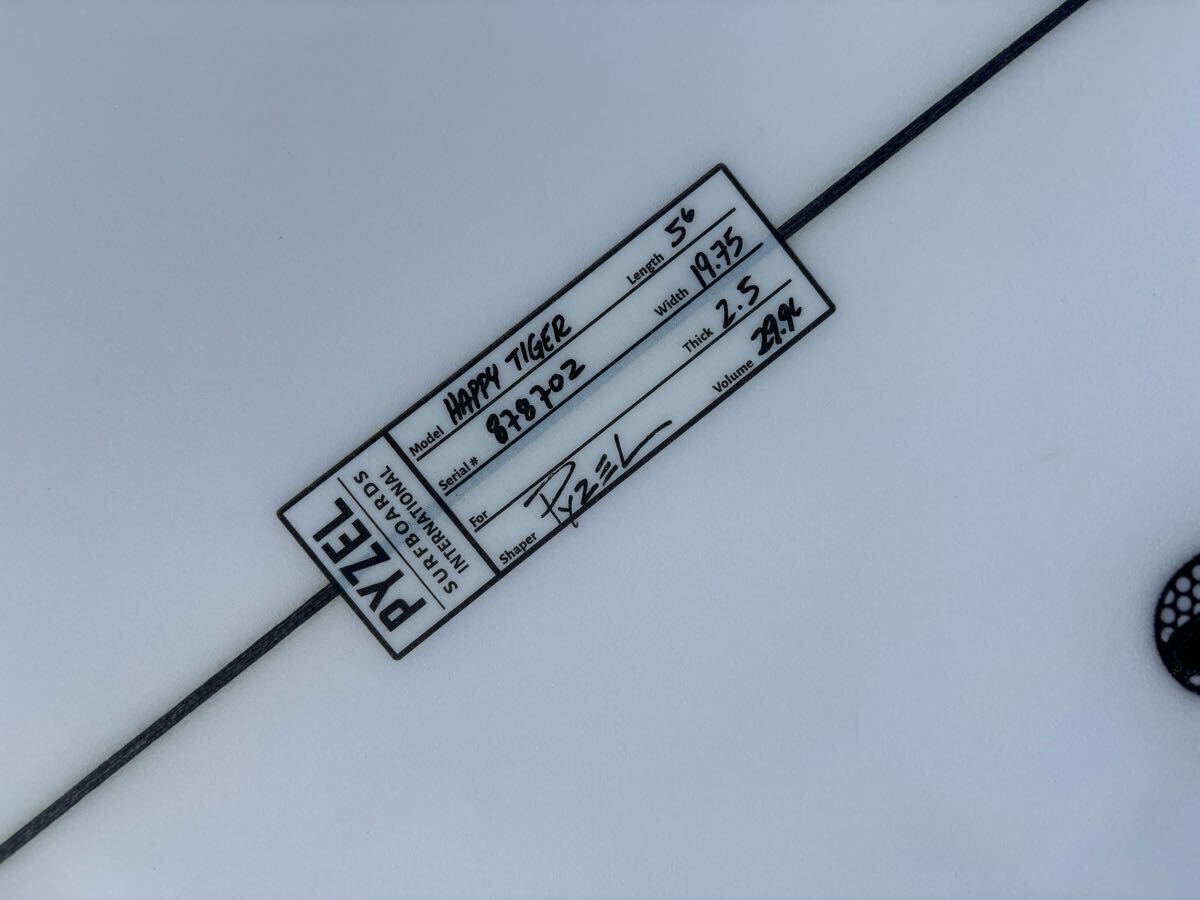 PYZEL パイゼルHAPPY TIGERハッピータイガー　FCS2 PU 5.6(167.6cm) 19 3/4(50.17cm) 2 1/2(6.35cm) リッター29.9L 美品　室內(nèi)保管