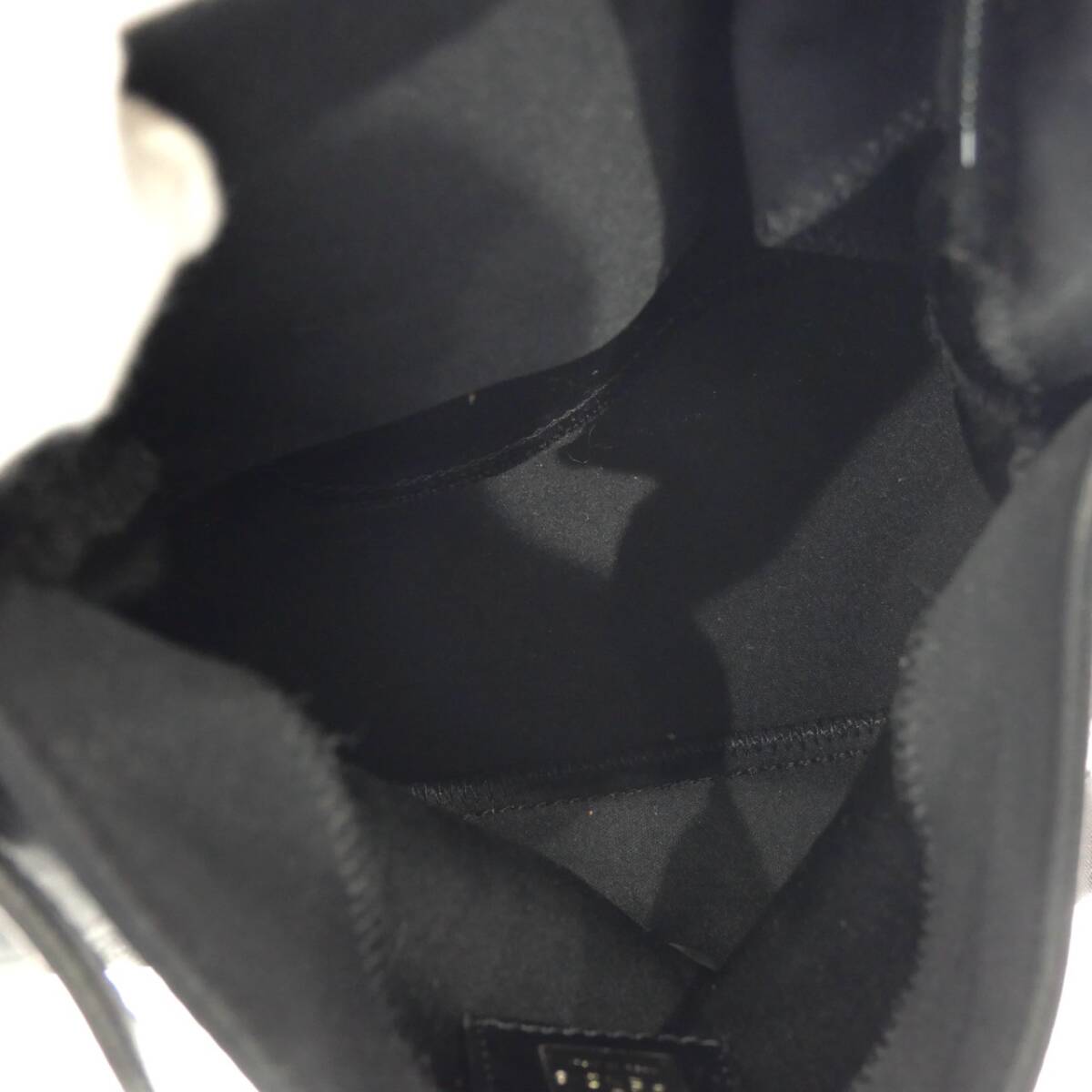 1円スタート FENDI フェンディ コットンジャージ マンマバケット シルバー金具 ショルダーバッグ ハンドバッグ ブラック 黒 レディース