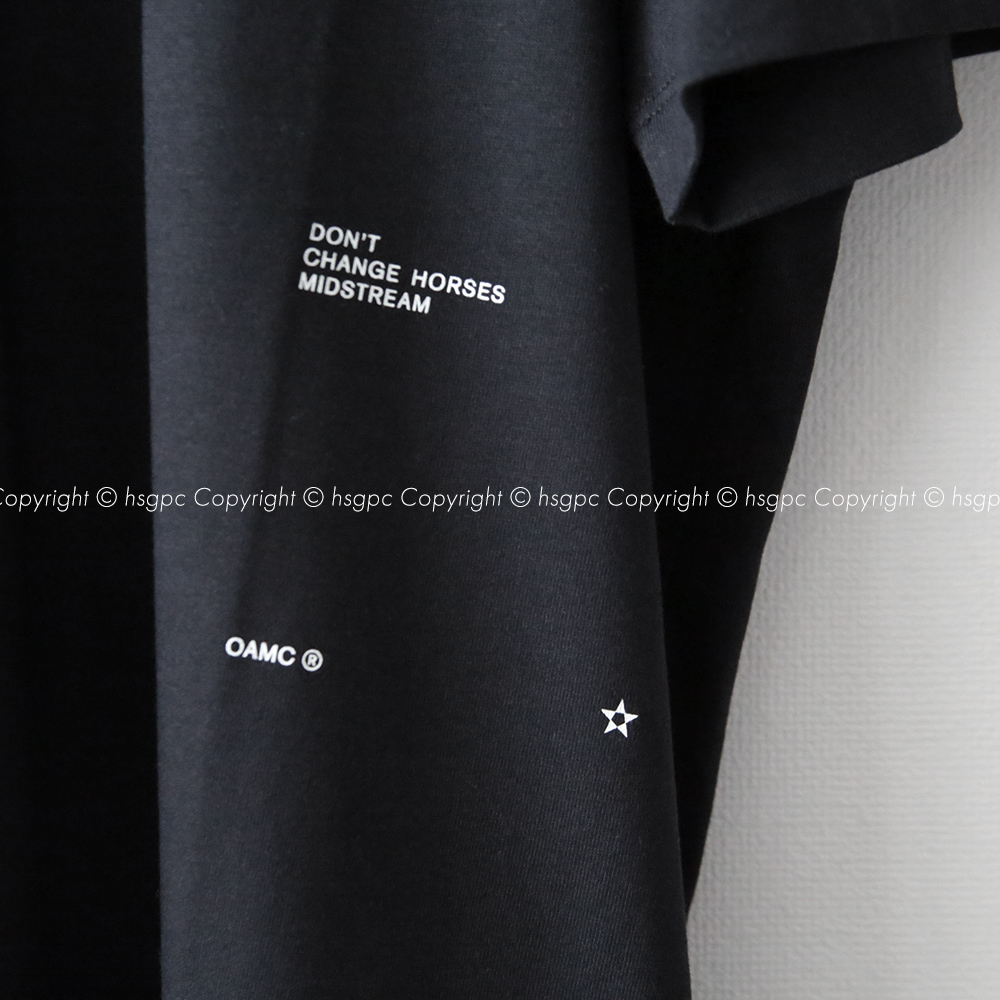 OAMC STILLER シルクパッチ Tシャツ カットソー オーバーサイズ 定価5 2万】新品 OAMC STILLER シルクパッチ オーバーサイズ T