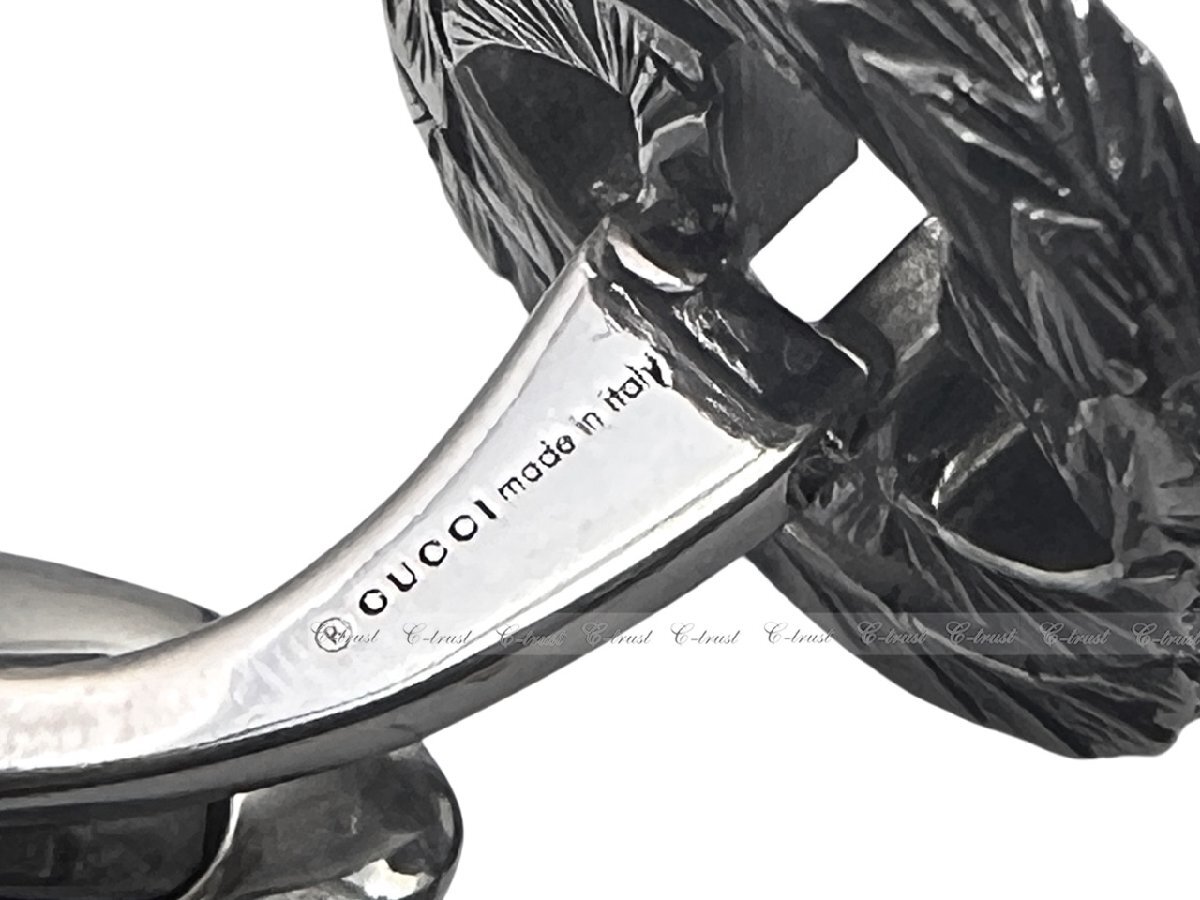 L337.. GUCCI グッチ カフリンクス カフス ボタン シルバー Ag925 GG ロゴ イタリア制 ★ シルバー