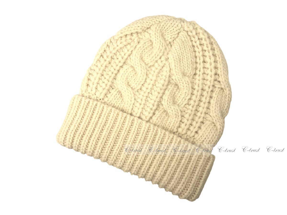 L467-S.. BOTTEGA VENETA ボッテガ ヴェネタ ニットキャップ ニット帽 KNIT CAP HW ロゴ イタリア制 ★ 9267 BONE