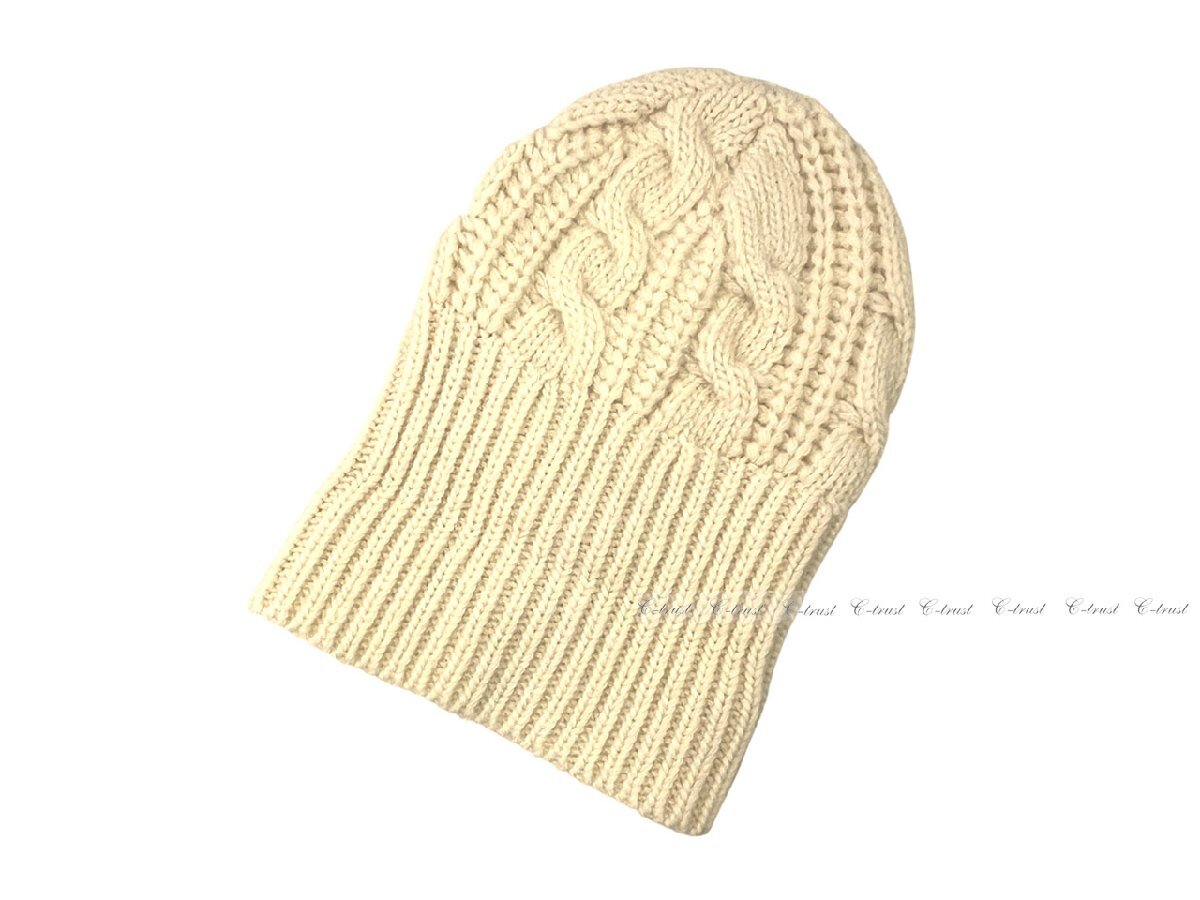 L467-S.. BOTTEGA VENETA ボッテガ ヴェネタ ニットキャップ ニット帽 KNIT CAP HW ロゴ イタリア制 ★ 9267 BONE
