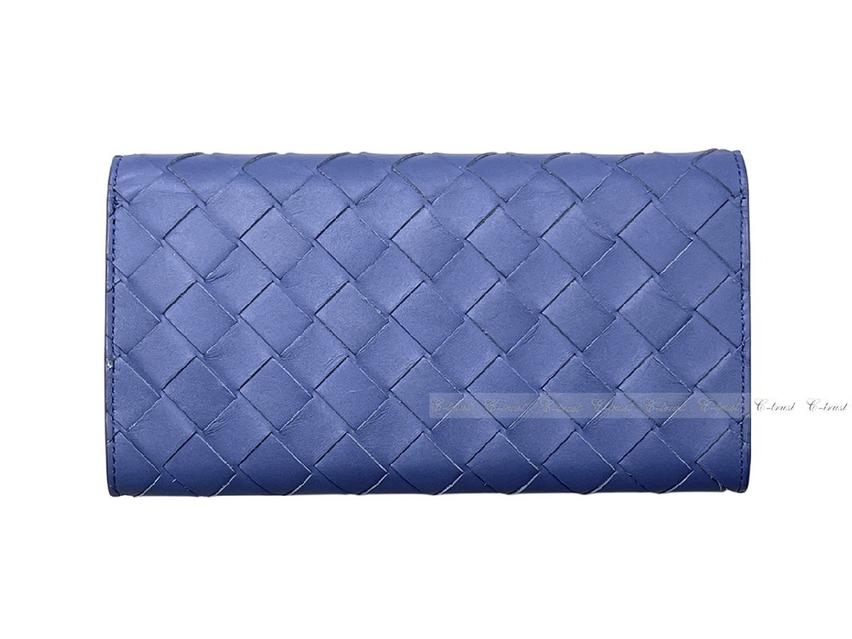 L396.. BOTTEGA VENETA ボッテガ ヴェネタ 長財(cái)布 ウォレット バイカラー 2つ折り イントレ イタリア制 ★ 4219 SURF × TRAVERTINE