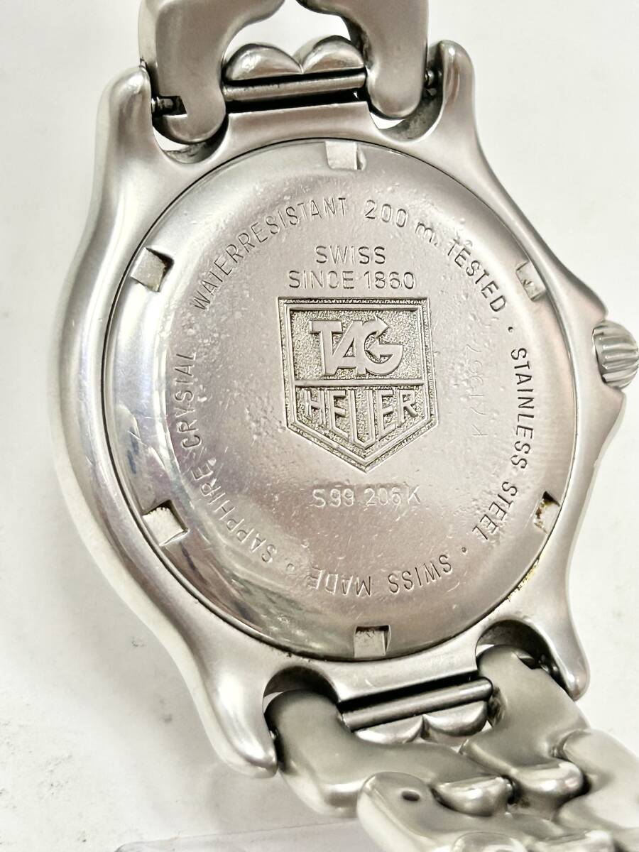ML587【RUP】★1円～★ 稼働品 TAG HEUER タグホイヤー セル S99.206K QZ プロフェッショナル200M デイト グレー文字盤 メンズ腕時計