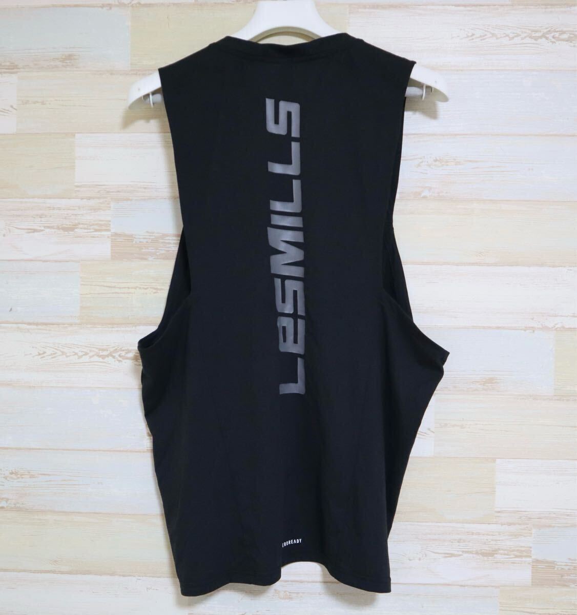  новый товар XL adidas Adidas LES MILLS графика майка безрукавка тренировка одежда чёрный черный 