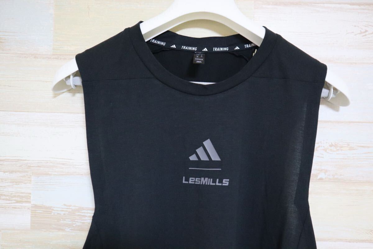  новый товар XL adidas Adidas LES MILLS графика майка безрукавка тренировка одежда чёрный черный 