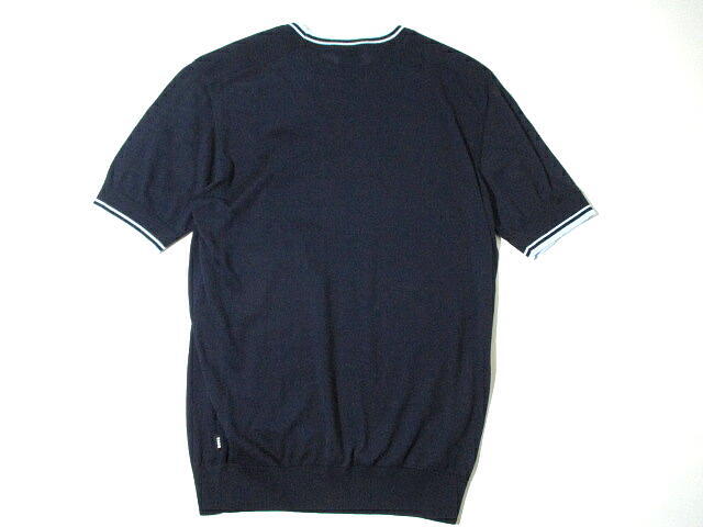 ヒューゴボスジャパン正規(guī)品▼ 新品 未使用に近い！ ヒューゴボス　半袖ニット　紺　ネイビー　HUGO BOSS　大谷翔平　メンズ　Lサイズ