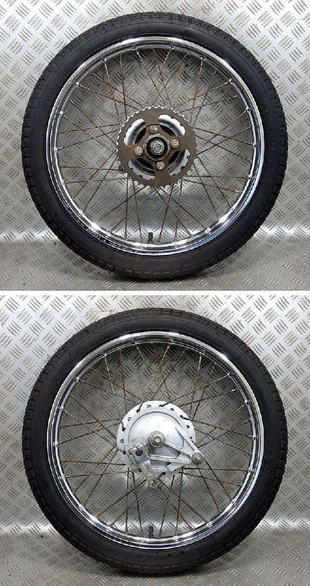 スーパーカブ90 カスタム セル付 HA02 リアホイール k11-04s14 J17×1.40 角目