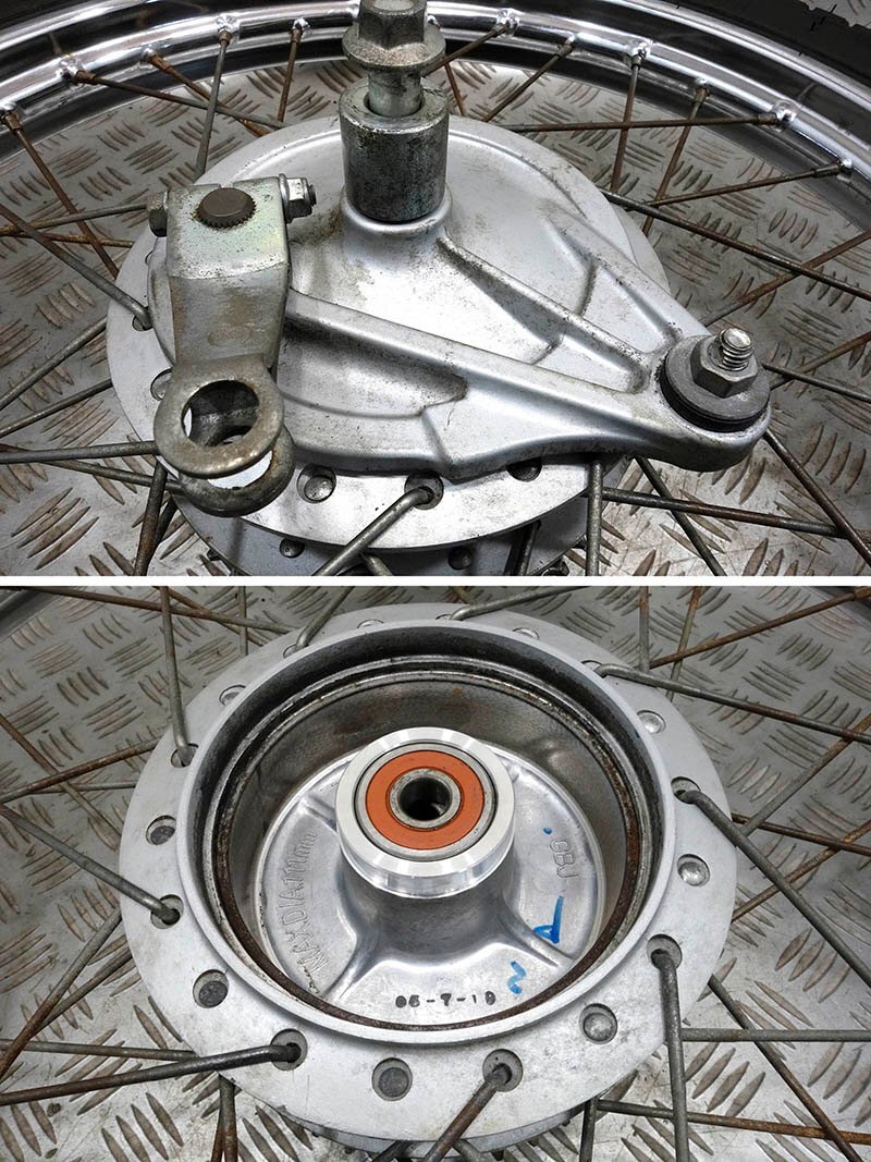 スーパーカブ90 カスタム セル付 HA02 リアホイール k11-04s14 J17×1.40 角目