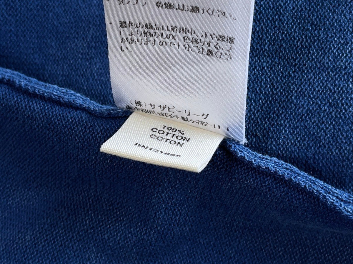 【稀少】ロンハーマン RHC × LAD BY DEMYLEE アシッドウォッシュ加工 ニット編み 半袖 Tシャツ M インディゴ RonHerman California