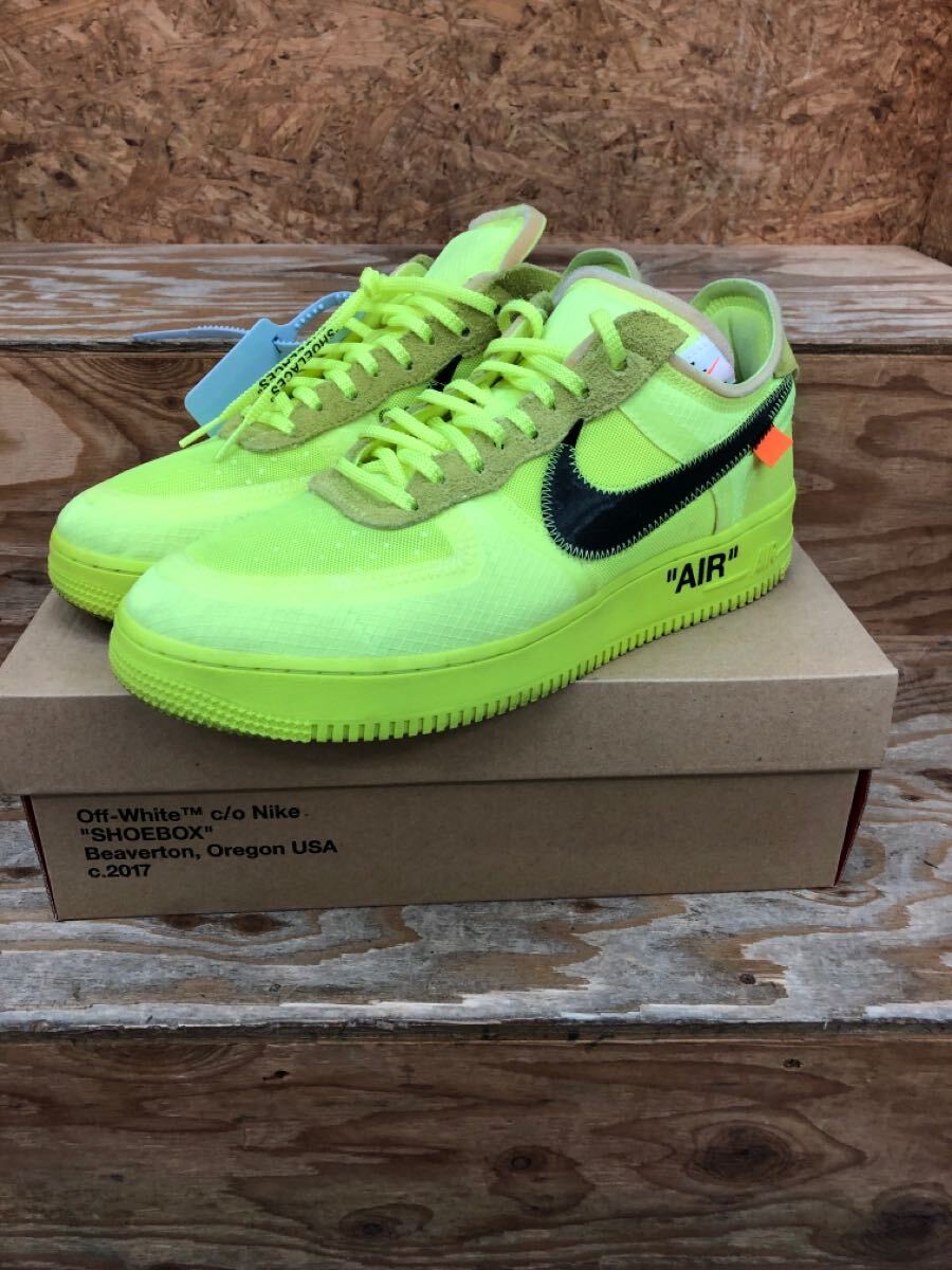 OFF-WHITE × AIR FORCE 1 LOW "VOLT" AO4606-700 (ボルト/コーン/ブラック/ハイパージェイド)