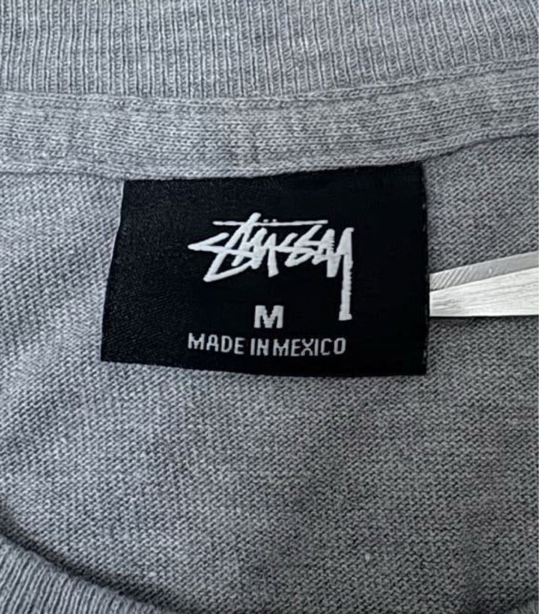 【定番】Stussy World Tour L/S Tee M ステューシー 半袖 グレー クルーネック カットソー ワールドツアー ロンT