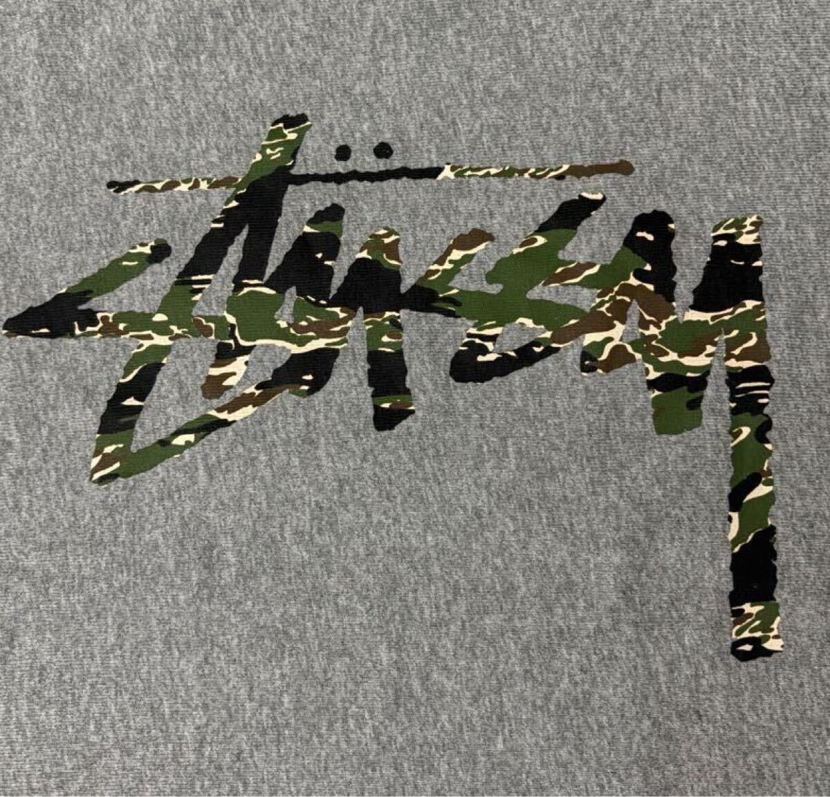 【00s?レア】Stussy x Champion Reverse Weave S/S Tee ステューシー リバースウィーブ 半袖 スウェット Tシャツ 20周年 M グレー