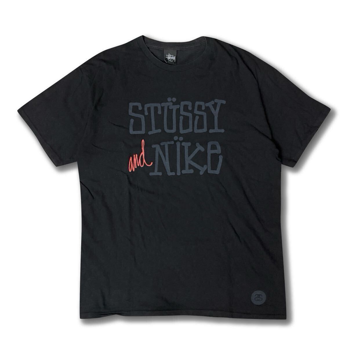 【レア】Stussy x Nike Graphic S/S Tee L Black ステューシー ナイキ 半袖 Tシャツ ブラック カットソー 10年代 ヴィンテージ 