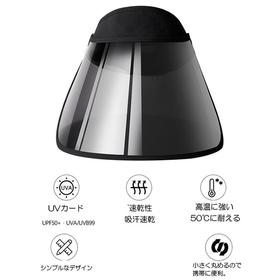 サンバイザー 晴雨兼用 レディース 人気 新春セール 新作 プレゼント 2025 サマーセール 春夏 キャップ UVカット (ネイビー)