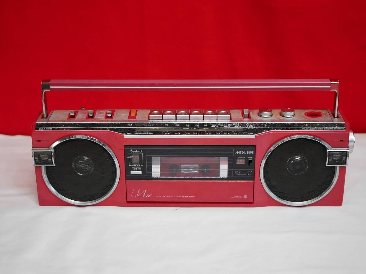 ♪昭和レトロ 三洋電機 SANYO MR-U4SF おしゃれな テレコ FM/AM ♪昭和レトロ 三洋電機 SANYO MR-U4SF おしゃれな テレコ FM/AM