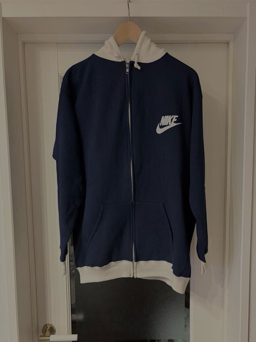 .. товар 70s NIKE самый первый период orange бирка полный Zip тренировочные брюки Parker XL темно-синий × белый USA производства dead Vintage осмотр gotsu Nike способ машина кисть регистрация body темно-синий бирка 80s90s