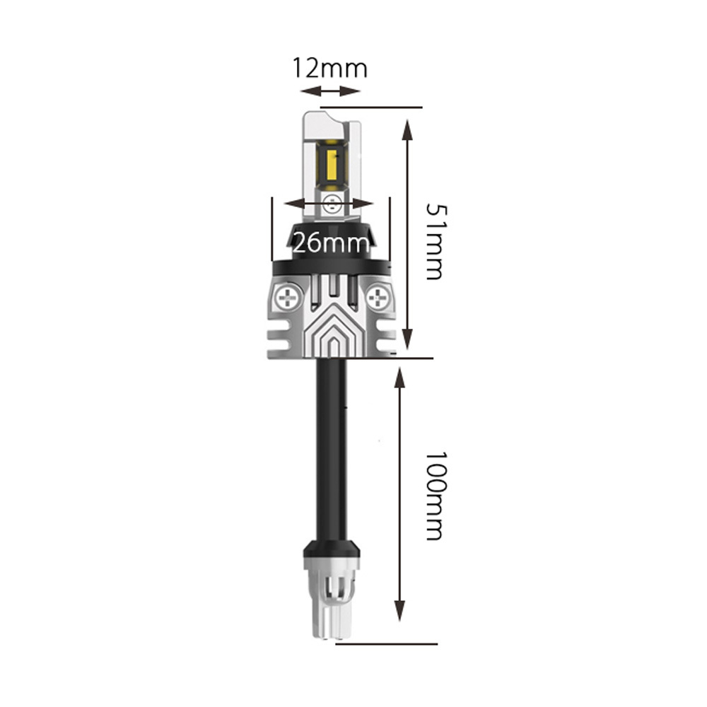 LEDバックランプ T16 DC12V 40W 6000ルーメン 6000K ホワイト 無極性 3面発光 2本セット 1年保証[M便 0/1]