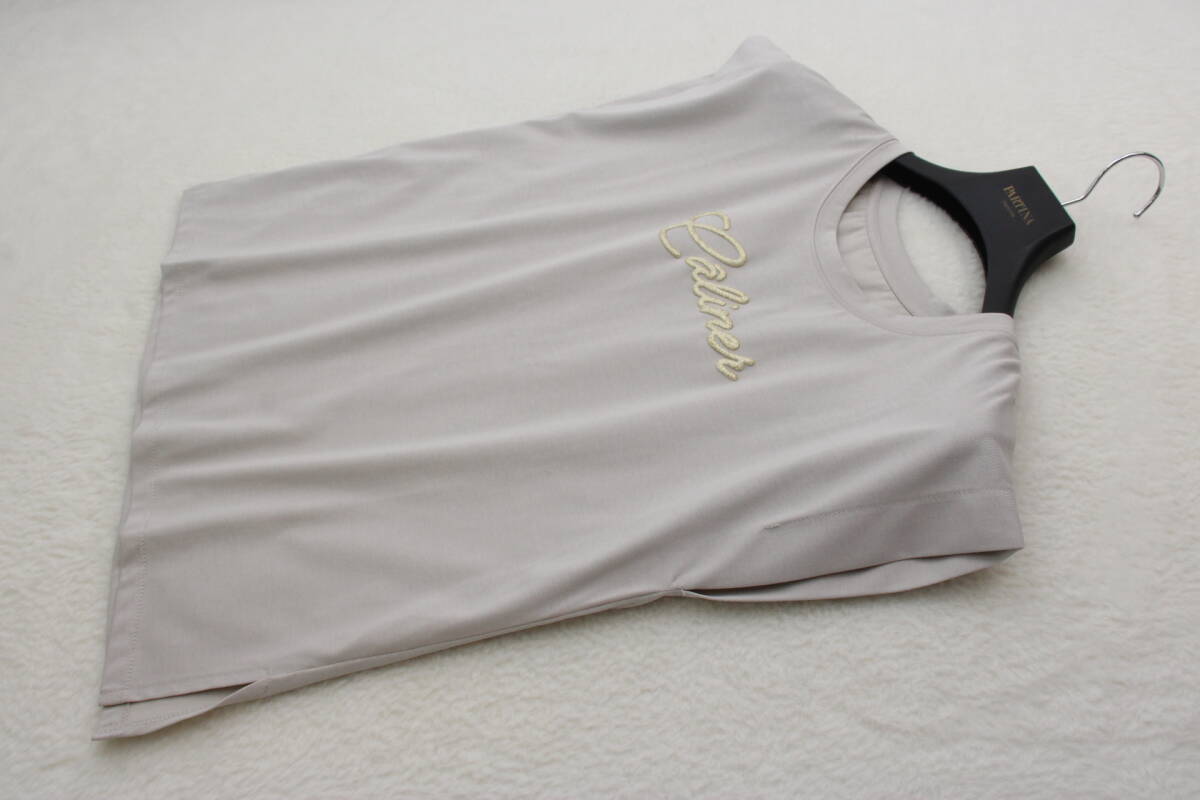 5-1256 新品 ドライコットンラメプリントノースリーブＴシャツ