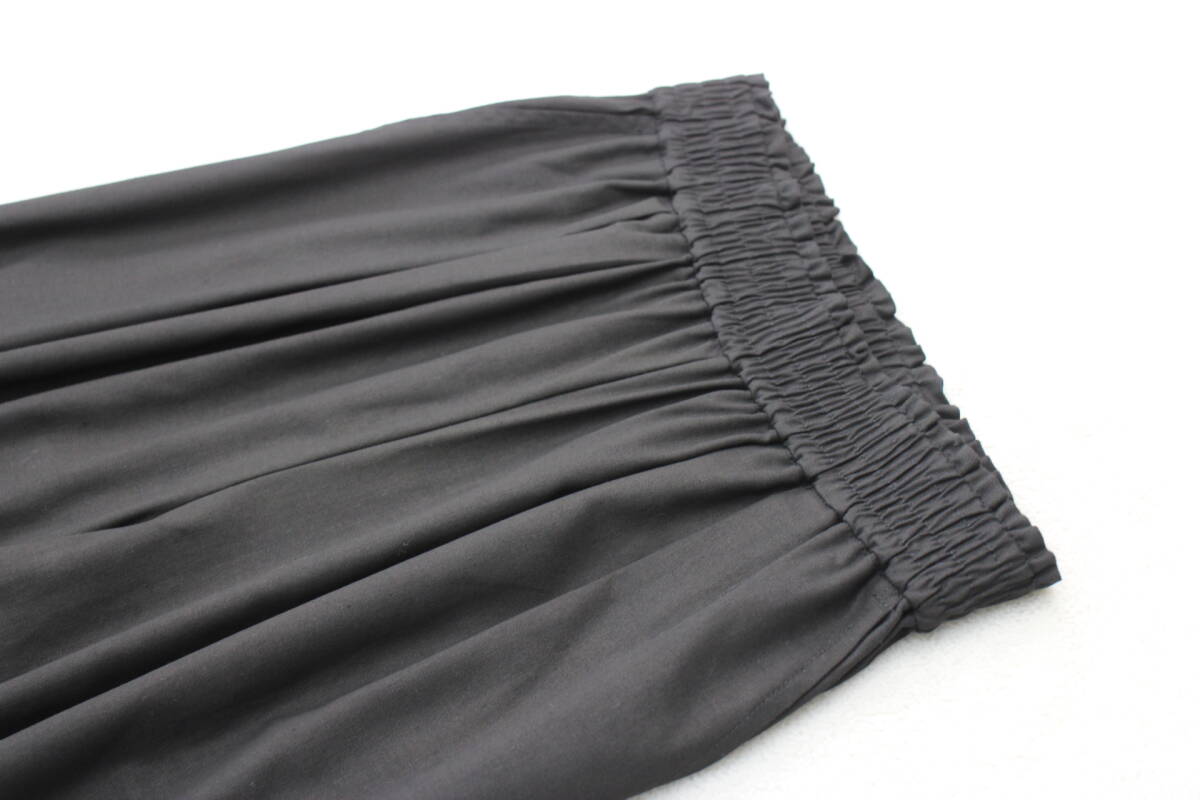 3-1139 新品 ウエストゴム麻混ワイドパンツ 定価￥12,000＋稅