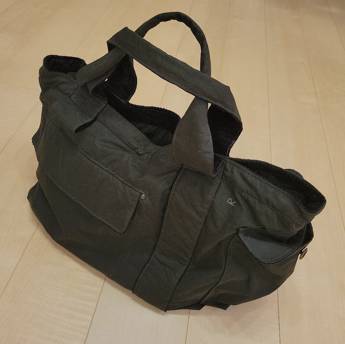 45R★オイルドコットントートバッグ moon ☆45r オイルドコットントートバッグ moon