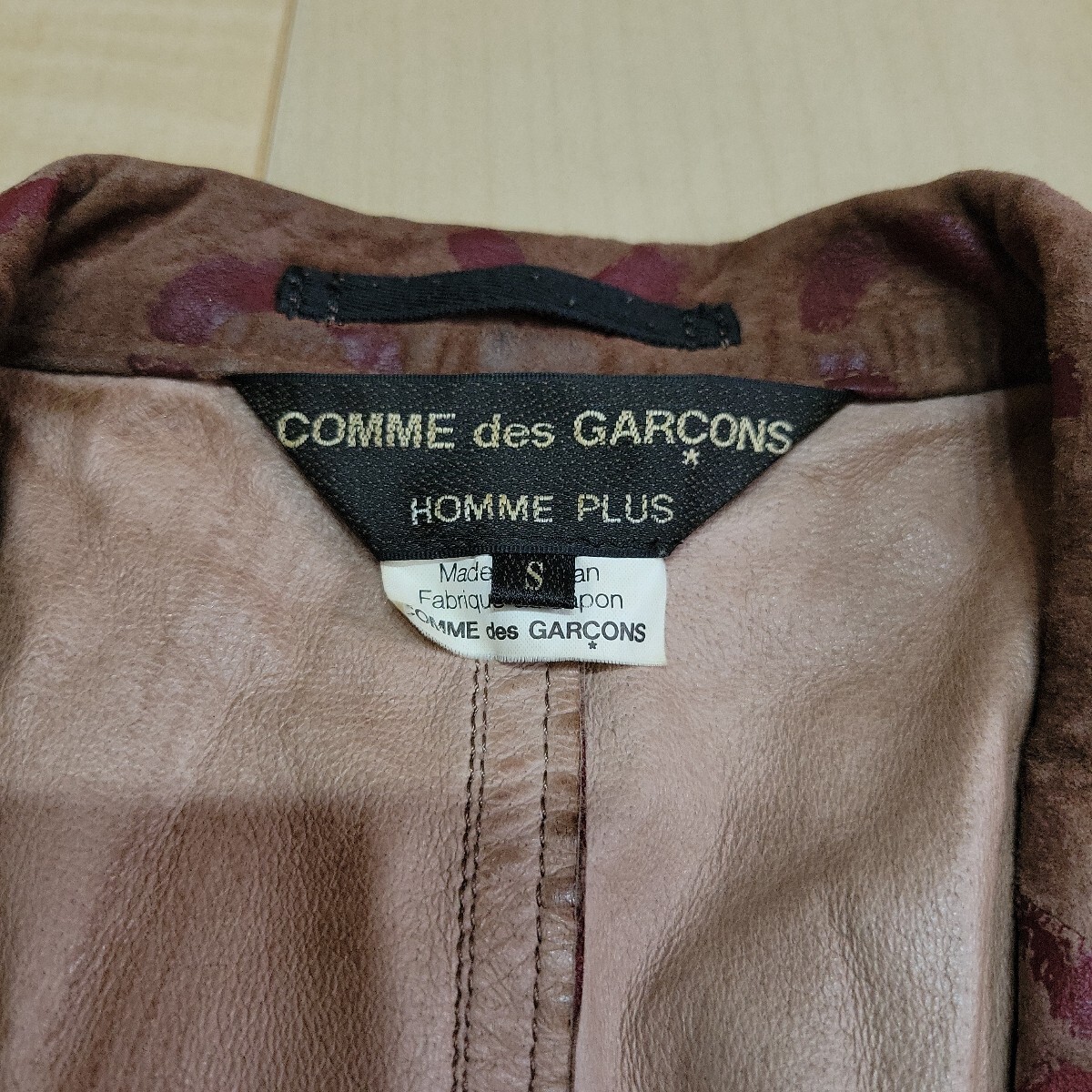 ★COMME DES GARCONS HOMME PLUS ピッグレザー総柄ジャケット ギャルソン