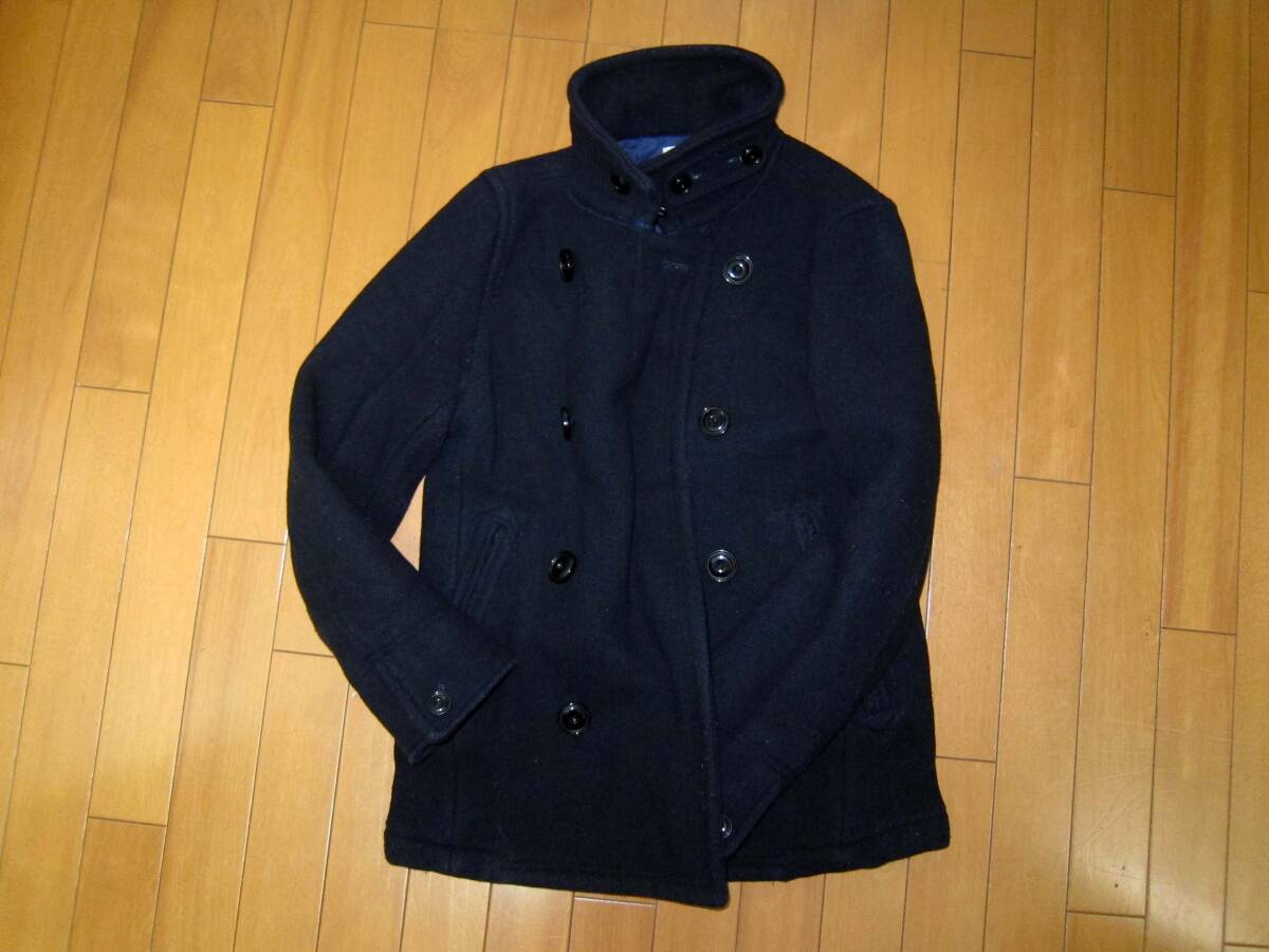 ☆表示価格で落札☆ノンネイティブ(nonnative) ウールのピーコート ネイビー メルトン サイズ１(M)