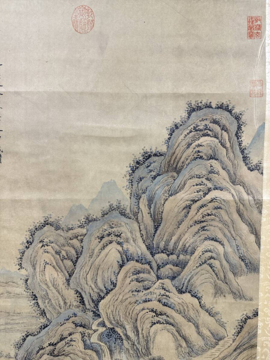 ◇御泓軒◇中国書画 『清時代・王キ筆・山水図』紙本真作・肉筆
