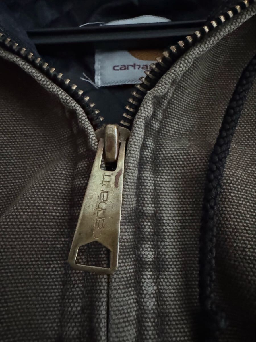 Carhartt アクティブジャケット USA制 カーハート　80s 90s 00s フェード　JACKET ブラウン　ダック パーカー　USA制　デトロイト