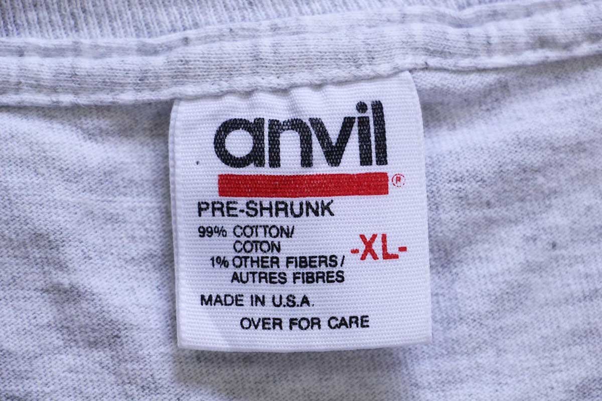 ★90s USA製 DISNEYディズニー SYMPHONIC Fantasy ミッキー マウス コットンTシャツ 杢ライトグレー XL★ビンテージ キャラ ドナルド 音符_画像4