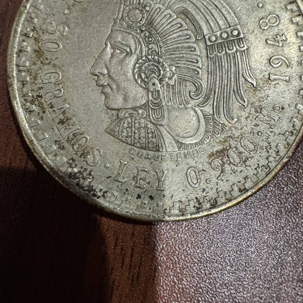 [TSS0622]5peso серебряная монета Mexico 30 GRAMOS 1948 за границей sen монета деньги монета SV SILVER