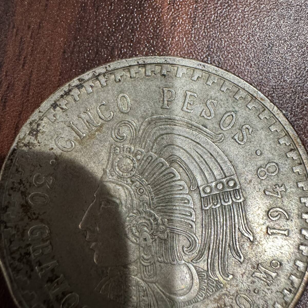 [TSS0622]5peso серебряная монета Mexico 30 GRAMOS 1948 за границей sen монета деньги монета SV SILVER