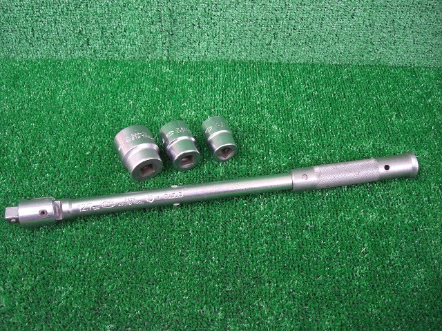 06R08 KTC スピンナハンドル（BS30 ）＋ KTCソケット（12角）×3個 / スマイルサンタ　松本店