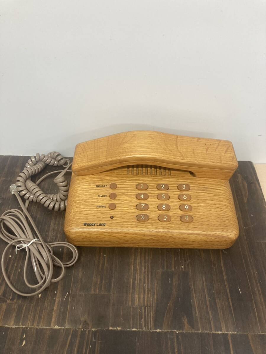O-1087 редкий Woody Land woody Land из дерева телефонный аппарат WT-250 дерево. телефон 