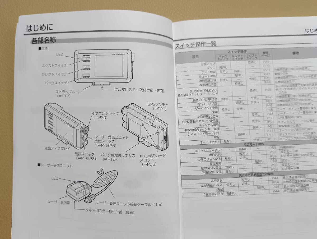 使用済み中古品 デイトナ制 新型移動式オービスMSSS対応「超高感度ＧＰＳレーザー＆レーダー探知機」MOTO GPS LASER 品番:25674