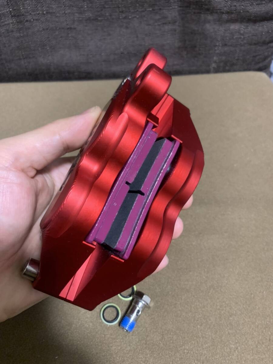 臺(tái)灣RPM-右赤SV●ブレーキキャリパー●ピッチ40mm●アルミCNC●4POT●ブレンボ FRANDO シグナス V125 グロム ズーマー NSR モンキー