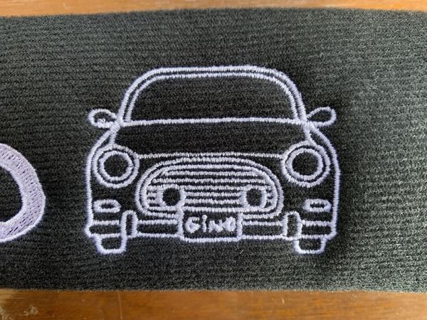 手書き風(fēng) L700 ミラジーノ　オリジナル 刺繍　シートベルトカバー　2本セット