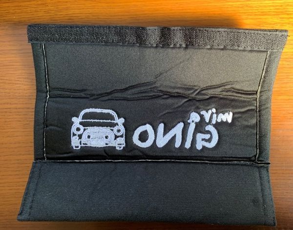 手書き風(fēng) L700 ミラジーノ　オリジナル 刺繍　シートベルトカバー　2本セット